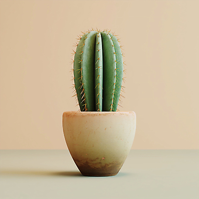 JPG 편집이미지 화분 선인장 사람없음 가시 디지털합성 베이지색 편집소스 미니멀 편집실사 AI포토 AI콘텐츠 식물 컬러 CG 파일형식