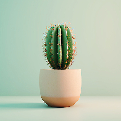 JPG 편집이미지 화분 선인장 사람없음 가시 디지털합성 편집소스 미니멀 편집실사 AI포토 AI콘텐츠 식물 CG 파일형식