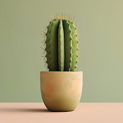 JPG 편집이미지 화분 선인장 사람없음 가시 디지털합성 편집소스 미니멀 편집실사 AI포토 AI콘텐츠 식물 CG 파일형식