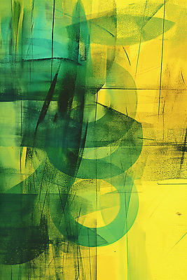 JPG 디자인 백그라운드 일러스트 추상 미술 사람없음 초록색 노란색 디지털합성 그림 질감 국내일러스트 AI일러스트 AI콘텐츠 컬러 무늬 문화예술 파일형식