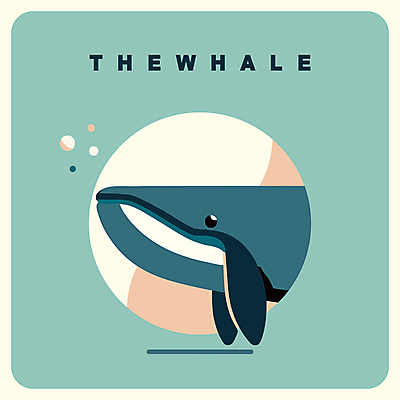 일러스트 사람없음 원형 고래 심플 민트색 미니멀 국내일러스트 AI파일 도형 컬러 포유류 수중동물 파일형식 벡터