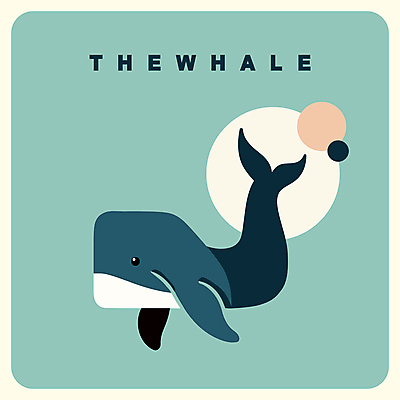 일러스트 사람없음 원형 고래 심플 민트색 미니멀 국내일러스트 AI파일 도형 컬러 포유류 수중동물 파일형식 벡터