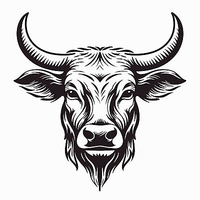 한마리 일러스트 사람없음 머리 소 심볼 국내일러스트 AI파일 1 포유류 신체부위 파일형식 벡터