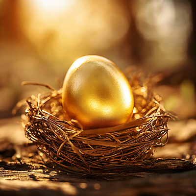 JPG 편집이미지 사람없음 한개 금색 행운 황금 둥지 디지털합성 부활절계란 황금알 보물 편집소스 편집실사 AI포토 AI콘텐츠 1 컬러 컨셉 부활절 계란 알 CG 파일형식