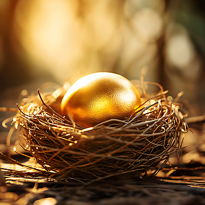 JPG 편집이미지 사람없음 한개 금색 행운 황금 둥지 디지털합성 부활절계란 황금알 보물 편집소스 편집실사 AI포토 AI콘텐츠 1 컬러 컨셉 부활절 계란 알 CG 파일형식