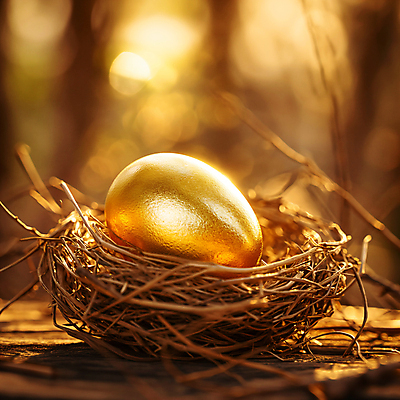 JPG 편집이미지 사람없음 한개 금색 행운 황금 둥지 디지털합성 부활절계란 황금알 보물 편집소스 편집실사 AI포토 AI콘텐츠 1 컬러 컨셉 부활절 계란 알 CG 파일형식