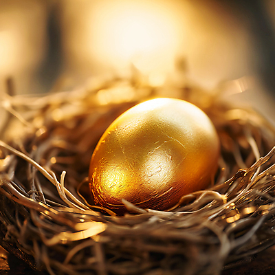 JPG 편집이미지 사람없음 한개 금색 행운 황금 둥지 디지털합성 부활절계란 황금알 보물 편집소스 편집실사 AI포토 AI콘텐츠 1 컬러 컨셉 부활절 계란 알 CG 파일형식