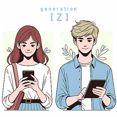 PSD 여자 남자 일러스트 모바일 기술 들기 상반신 청년 성인 두명 스마트폰 태블릿 디지털 멀티태스크 청년만 성인만 Z세대 MZ세대 국내일러스트 모션 사람 전자제품 핸드폰 스마트기기 세대 파일형식