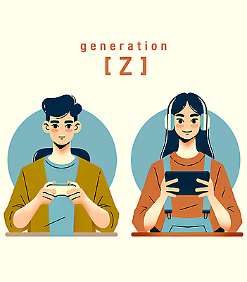 PSD 여자 남자 일러스트 모바일 기술 상반신 청년 성인 두명 스마트폰 태블릿 디지털 헤드셋 멀티태스크 청년만 성인만 Z세대 MZ세대 국내일러스트 음향기기 사람 전자제품 핸드폰 스마트기기 헤드폰 세대 파일형식