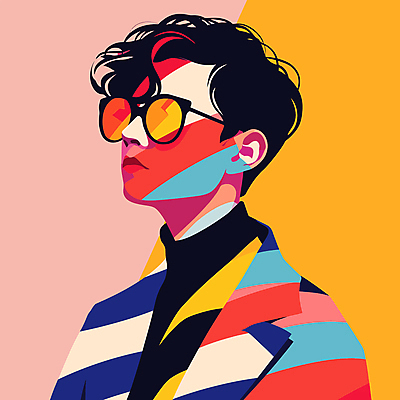 패션 남자 일러스트 한명 상반신 성인 컬러풀 선글라스 모던 스타일 성인남자한명만 MZ세대 Y2K 국내일러스트 AI파일 1 안경 컬러 컨셉 사람 세대 남자한명만 성인남자만 파일형식 벡터