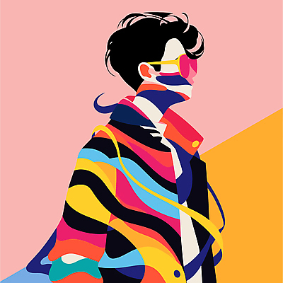 패션 남자 일러스트 한명 상반신 성인 컬러풀 선글라스 모던 스타일 성인남자한명만 MZ세대 Y2K 국내일러스트 AI파일 1 안경 컬러 컨셉 사람 세대 남자한명만 성인남자만 파일형식 벡터