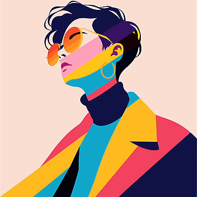 패션 남자 일러스트 한명 상반신 성인 컬러풀 선글라스 모던 스타일 성인남자한명만 MZ세대 Y2K 국내일러스트 AI파일 1 안경 컬러 컨셉 사람 세대 남자한명만 성인남자만 파일형식 벡터