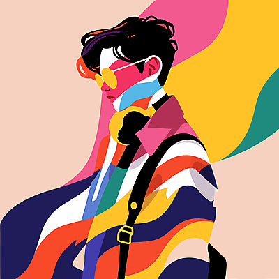 패션 남자 일러스트 한명 상반신 성인 컬러풀 선글라스 헤드셋 모던 스타일 성인남자한명만 MZ세대 Y2K 국내일러스트 AI파일 1 안경 컬러 음향기기 컨셉 사람 헤드폰 세대 남자한명만 성인남자만 파일형식 벡터