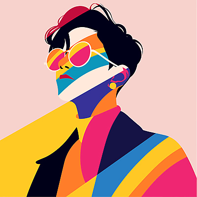 패션 남자 일러스트 한명 상반신 성인 컬러풀 선글라스 모던 스타일 성인남자한명만 MZ세대 Y2K 국내일러스트 AI파일 1 안경 컬러 컨셉 사람 세대 남자한명만 성인남자만 파일형식 벡터