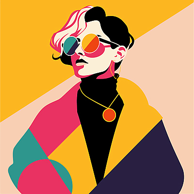 패션 남자 일러스트 목걸이 한명 상반신 성인 컬러풀 선글라스 모던 스타일 성인남자한명만 MZ세대 Y2K 국내일러스트 AI파일 1 안경 컬러 컨셉 장신구 사람 세대 남자한명만 성인남자만 파일형식 벡터