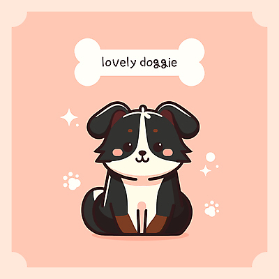 한마리 일러스트 뼈 앉기 사람없음 반짝임 귀여움 강아지 개캐릭터 개발바닥 개뼈다귀 버니즈마운틴독 국내일러스트 AI파일 1 동물캐릭터 컨셉 모션 반려동물 개 발바닥 애견간식 파일형식 벡터