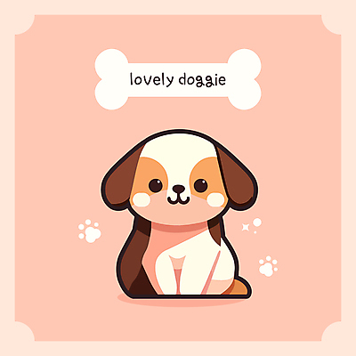 한마리 일러스트 뼈 앉기 사람없음 반짝임 귀여움 강아지 시츄 개캐릭터 개발바닥 개뼈다귀 국내일러스트 AI파일 1 동물캐릭터 컨셉 모션 반려동물 개 발바닥 애견간식 파일형식 벡터