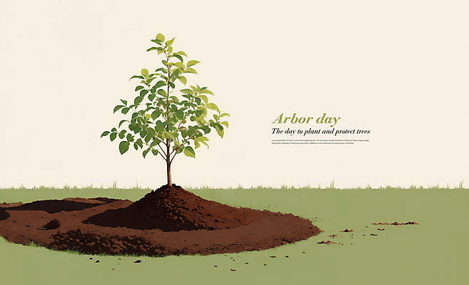 PSD 나무 편집이미지 사람없음 환경 흙 봄 식목일 디지털합성 나무심기 묘목 심기 편집소스 이미지편집 식물 계절 기념일 모션 파일형식