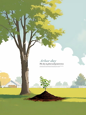 PSD 나무 편집이미지 주택 초원 사람없음 울타리 환경 흙 봄 성장 식목일 디지털합성 나무심기 묘목 심기 편집소스 이미지편집 식물 계절 기념일 모션 건물 담장 파일형식