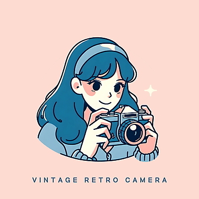 PSD 여자 일러스트 한명 미소 들기 사람 상반신 성인 취미 카메라 사진촬영 촬영 머리띠 복고 필름카메라 성인여자한명만 MZ세대 디토소비 국내일러스트 1 장신구 모션 표정 전자제품 신조어 세대 여자한명만 성인여자만 파일형식 2024트렌드