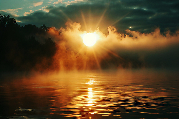 JPG 구름 편집이미지 자연 하늘 아침 풍경 사람없음 태양 반사 일출 새벽 안개 수면 강가 디지털합성 시작 풀숲 편집실사 AI포토 AI콘텐츠 주간 자연요소 날씨 물 강 노을 숲 CG 생태계 파일형식