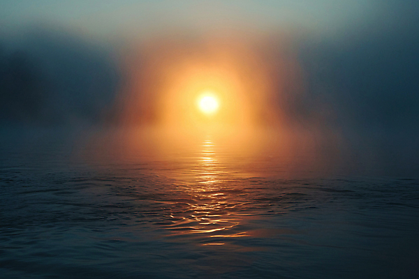 JPG 편집이미지 자연 하늘 아침 풍경 사람없음 태양 반사 일출 새벽 안개 수면 강가 디지털합성 시작 편집실사 AI포토 AI콘텐츠 주간 자연요소 날씨 물 강 노을 CG 생태계 파일형식