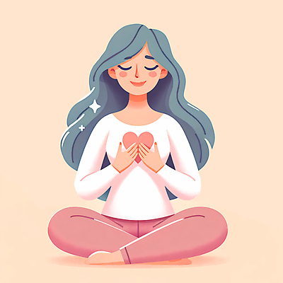 JPG 전신 여자 행복 감정 일러스트 사랑 한명 들기 성인 눈감음 하트 마음 잡기 편안함 자아 성인여자한명만 자존감 마음건강 국내일러스트 AI일러스트 AI콘텐츠 모양 1 모션 사람 감각 여자한명만 성인여자만 파일형식