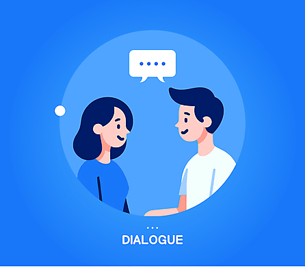 커플 여자 남자 말풍선 일러스트 커뮤니케이션 말하기 대화 상반신 성인 두명 파란색 마주보기 화목 원형 소통 성인만 국내일러스트 AI파일 도형 컬러 컨셉 관계 모션 사람 파일형식 벡터