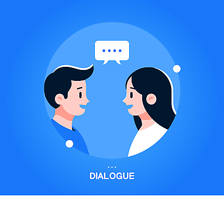 커플 여자 남자 말풍선 일러스트 커뮤니케이션 말하기 대화 상반신 성인 두명 파란색 마주보기 화목 원형 소통 성인만 국내일러스트 AI파일 도형 컬러 컨셉 관계 모션 사람 파일형식 벡터