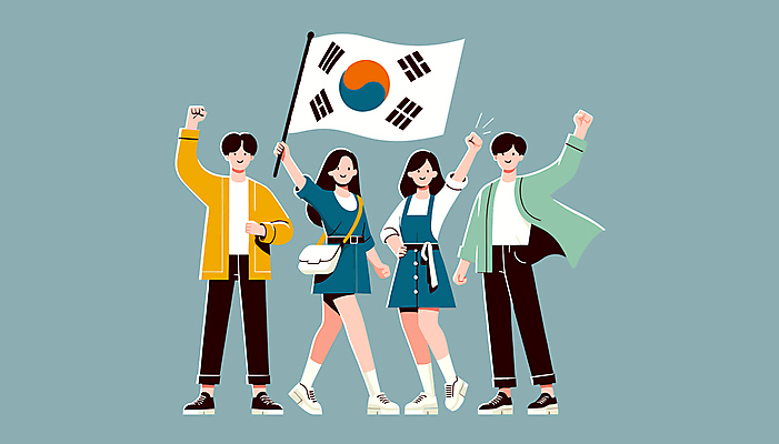 전신 여자 남자 일러스트 들기 여러명 성인 캐주얼 손들기 주먹 기쁨 청바지 태극기 삼일절 성인만 국내일러스트 AI파일 옷 감정 다수 바지 모션 사람 공휴일 국기 국경일 파일형식 벡터