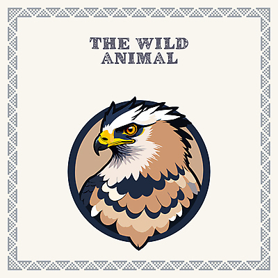 한마리 일러스트 사람없음 테두리 독수리 노르딕 맹금류 베이지색 국내일러스트 AI파일 1 디자인 컬러 조류 파일형식 벡터