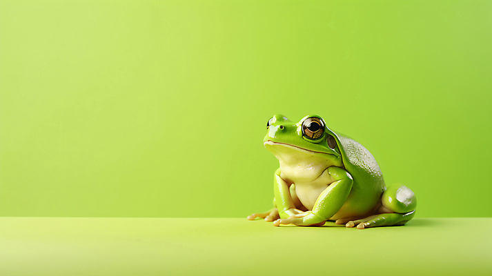 JPG 편집이미지 한마리 개구리 양서류 사람없음 초록색 디지털합성 편집실사 AI포토 AI콘텐츠 동물 1 컬러 CG 파일형식