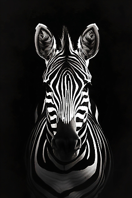 JPG 동물 편집이미지 사람없음 검은색 얼룩말 카피스페이스 편집실사 AI포토 AI콘텐츠 컬러 공백 말_동물 CG 파일형식