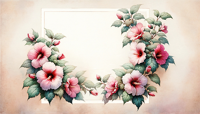 JPG 일러스트 수채화 프레임 사람없음 분위기 무궁화 나라꽃 국내일러스트 AI일러스트 AI콘텐츠 꽃 컨셉 파일형식