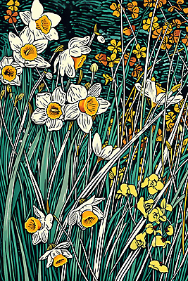 JPG 꽃 백그라운드 일러스트 자연 사람없음 초록색 풀잎 그림 국내일러스트 AI일러스트 AI콘텐츠 식물 컬러 잎 풀_식물 생태계 파일형식