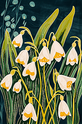 JPG 꽃 백그라운드 일러스트 자연 사람없음 초록색 풀잎 그림 국내일러스트 AI일러스트 AI콘텐츠 식물 컬러 잎 풀_식물 생태계 파일형식