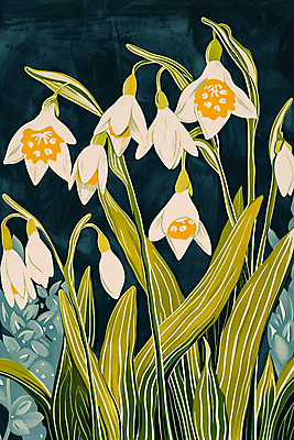 JPG 꽃 백그라운드 일러스트 자연 사람없음 초록색 풀잎 그림 국내일러스트 AI일러스트 AI콘텐츠 식물 컬러 잎 풀_식물 생태계 파일형식