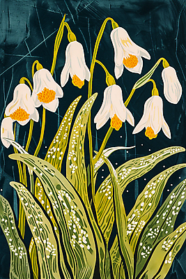 JPG 꽃 백그라운드 일러스트 자연 사람없음 초록색 풀잎 그림 국내일러스트 AI일러스트 AI콘텐츠 식물 컬러 잎 풀_식물 생태계 파일형식