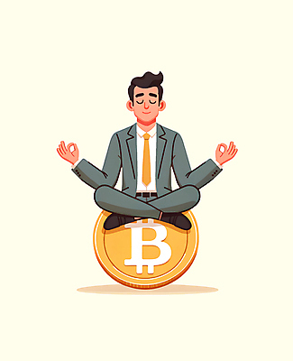 JPG 전신 남자 일러스트 한명 정장 성인 금융 노란색 동전 비즈니스맨 명상 투자 가부좌 성인남자한명만 가상화폐 국내일러스트 AI일러스트 AI콘텐츠 1 옷 컬러 돈 비즈니스 사람 앉기 경제 직장인 남자한명만 성인남자만 파일형식