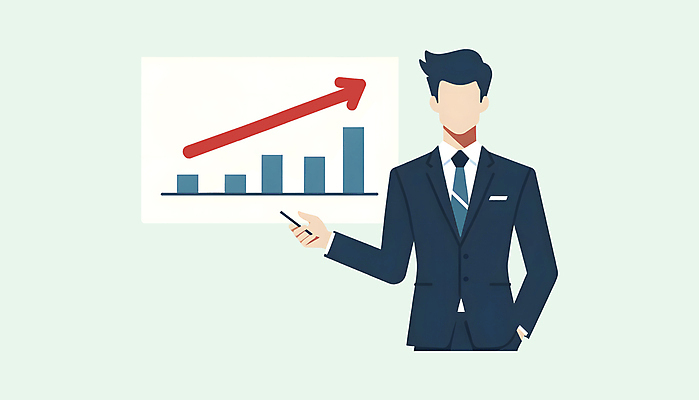 JPG 남자 화살표 일러스트 그래프 한명 서기 정장 상반신 성인 경제 가리킴 비즈니스맨 발표 부 프레젠테이션 주머니손 성인남자한명만 국내일러스트 AI일러스트 AI콘텐츠 1 옷 비즈니스 모션 사람 손짓 직장인 재산 남자한명만 성인남자만 파일형식