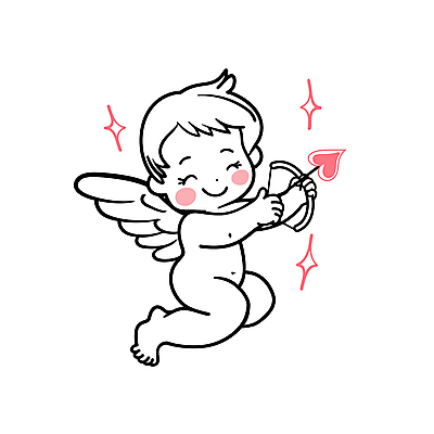 전신 캐릭터 남자 어린이 라인일러스트 일러스트 천사 한명 미소 소년 귀여움 하트 라인아트 큐피드 천사날개 소년한명만 일러캐릭터 AI파일 모양 1 선 컨셉 날개 표정 사람 남자한명만 소년만 파일형식 벡터