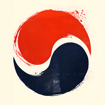 JPG 일러스트 붓터치 사람없음 빨간색 파란색 태극기 디지털합성 질감 태극 편집소스 국내일러스트 AI일러스트 AI콘텐츠 문양 컬러 국기 파일형식