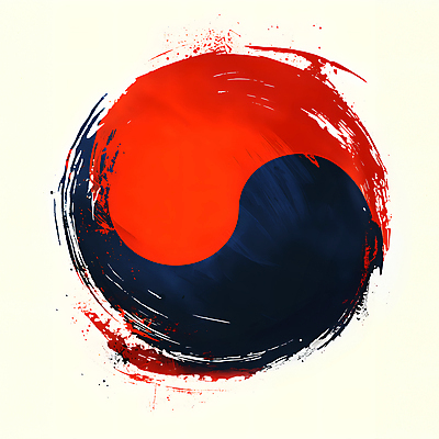 JPG 일러스트 붓터치 사람없음 빨간색 파란색 태극기 디지털합성 질감 태극 편집소스 국내일러스트 AI일러스트 AI콘텐츠 문양 컬러 국기 파일형식