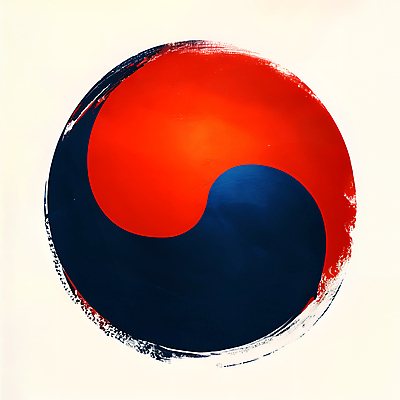 JPG 일러스트 붓터치 사람없음 빨간색 파란색 태극기 디지털합성 질감 태극 편집소스 국내일러스트 AI일러스트 AI콘텐츠 문양 컬러 국기 파일형식