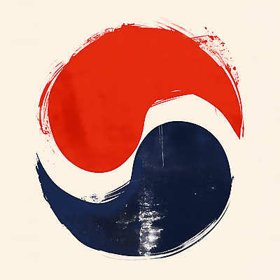 JPG 일러스트 붓터치 사람없음 빨간색 파란색 태극기 디지털합성 질감 태극 편집소스 국내일러스트 AI일러스트 AI콘텐츠 문양 컬러 국기 파일형식