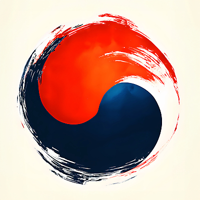 JPG 일러스트 붓터치 사람없음 빨간색 파란색 태극기 디지털합성 질감 태극 편집소스 국내일러스트 AI일러스트 AI콘텐츠 문양 컬러 국기 파일형식