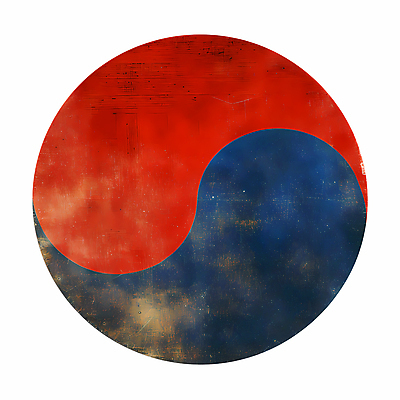 JPG 일러스트 사람없음 빨간색 파란색 빈티지 태극기 디지털합성 질감 태극 편집소스 국내일러스트 AI일러스트 AI콘텐츠 문양 컬러 컨셉 국기 파일형식