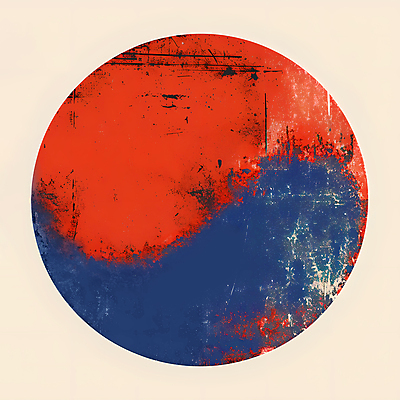 JPG 일러스트 사람없음 빨간색 파란색 빈티지 태극기 디지털합성 질감 태극 편집소스 국내일러스트 AI일러스트 AI콘텐츠 문양 컬러 컨셉 국기 파일형식