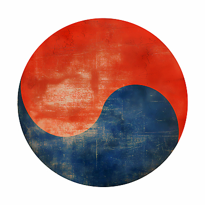 JPG 일러스트 사람없음 빨간색 파란색 빈티지 태극기 디지털합성 질감 태극 편집소스 국내일러스트 AI일러스트 AI콘텐츠 문양 컬러 컨셉 국기 파일형식