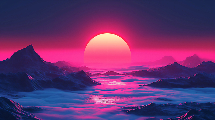 JPG 구름 편집이미지 백그라운드 하늘 산 사람없음 빨간색 빛 판타지 태양 일몰 행성 분위기 디지털합성 몽환 편집소스 이미지편집 편집실사 AI컴퓨터그래픽 AI콘텐츠 자연요소 컬러 컨셉 상상 우주 노을 CG 파일형식